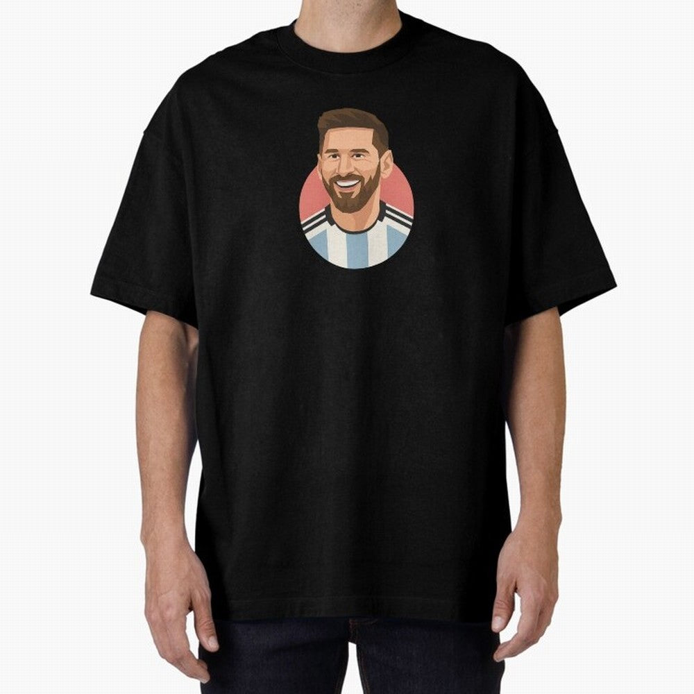Messi Oversized T-Shirt Celebrate Fan Favorites in Match Day Hype around FIFA World Cup 2026 Group Stage, Messi, CR7 and Mbappe, Germany, Sports Nostalgia, International Competition, Famous Players and Unforgettable Victories; Perfect for