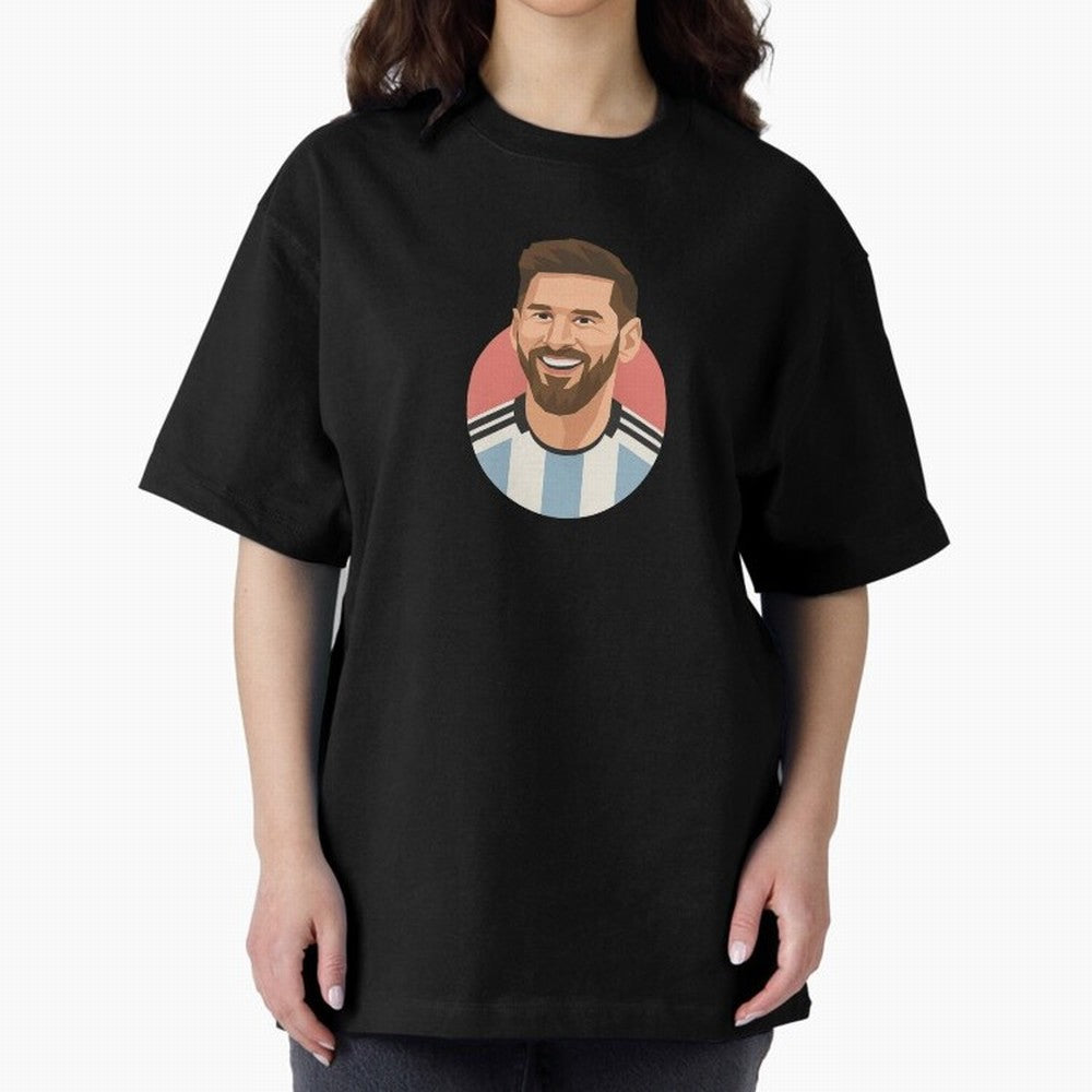 Messi Oversized T-Shirt Celebrate Fan Favorites in Match Day Hype around FIFA World Cup 2026 Group Stage, Messi, CR7 and Mbappe, Germany, Sports Nostalgia, International Competition, Famous Players and Unforgettable Victories; Perfect for
