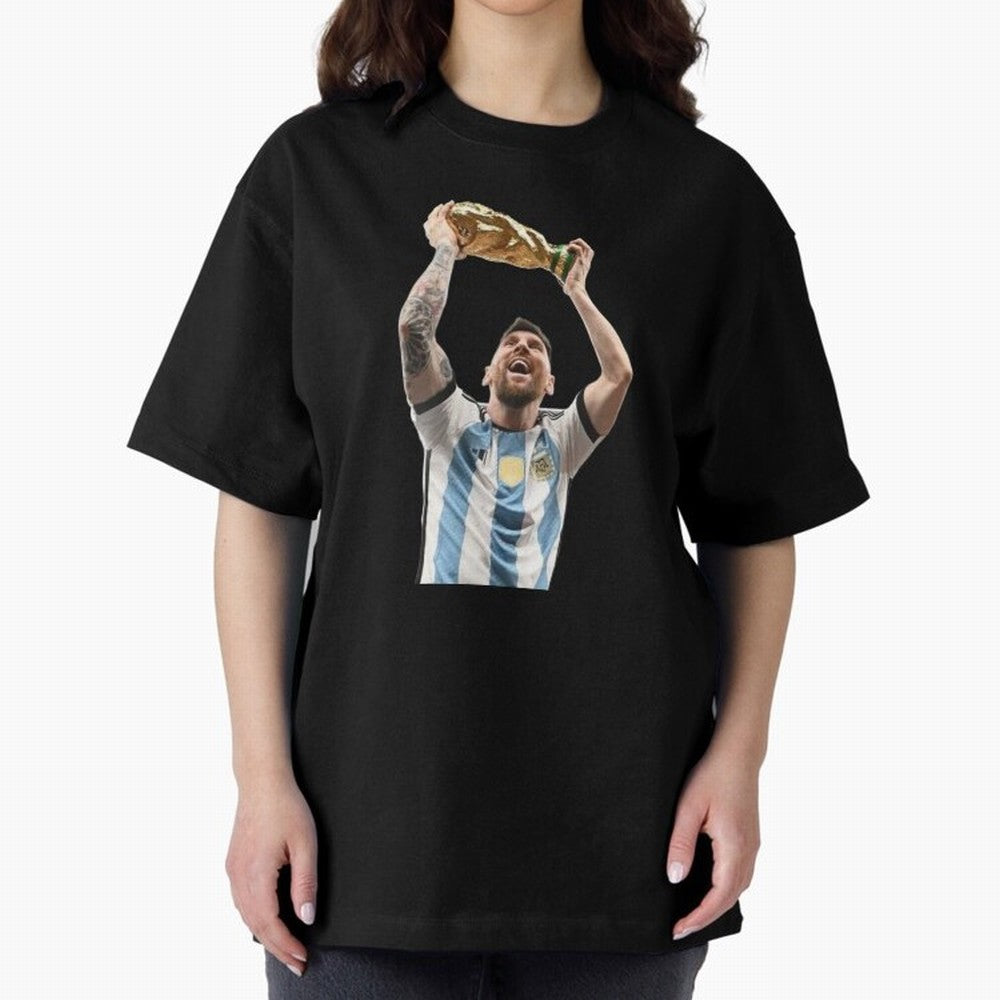 Lionel Messi lifting the World Cup Classic T-Shirt Turn Every Weekend Toward Match Day Hype around FIFA World Cup 2026, CR7 and Messi, Spain, Supporter Pride, Iconic Celebrations, Legendary Names and Global Match Day Energy; Created for Match Day