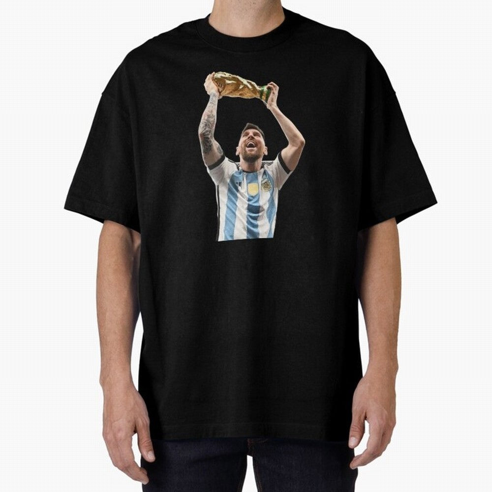 Lionel Messi lifting the World Cup Classic T-Shirt Turn Every Weekend Toward Match Day Hype around FIFA World Cup 2026, CR7 and Messi, Spain, Supporter Pride, Iconic Celebrations, Legendary Names and Global Match Day Energy; Created for Match Day