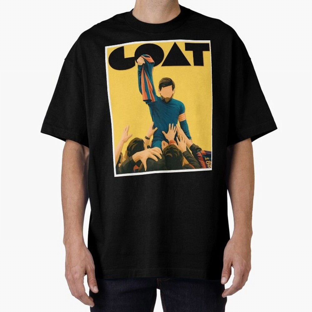 Lionel Messi Men's Football GOAT T-Shirt | Argentina Retro Vintage Messi Shirt Fan Gift Oversized T-Shirt Celebrate Fan Culture around Match Day Hype around FIFA World Cup 2026 USA Canada Mexico, Cristiano Ronaldo, England, France and Netherlands,