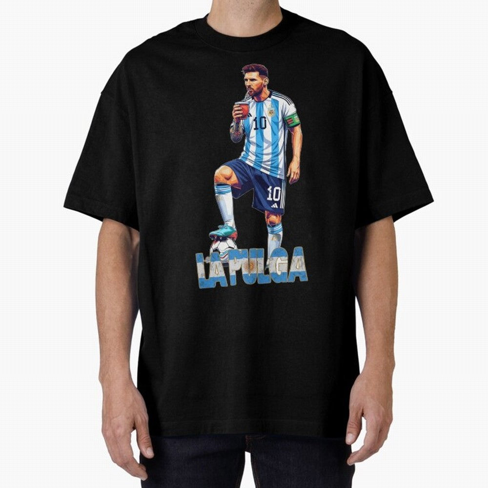 Messi the Flea Drinking Mate ¨C Unique Design by The Goat Classic T-Shirt Bring Champion Energy into Match Day Hype around FIFA World Cup 2026, Messi and Cristiano Ronaldo, France, Fan Favorite Moments, National Team Passion, Big Match Drama and
