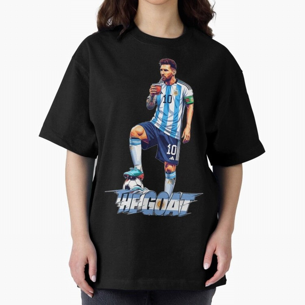 Messi Illustrated Style Drinking Mate ¨C Unique Design by The Goat Classic T-Shirt Relive the Noise and Pride of FIFA World Cup 2026 USA Canada Mexico Made for CR7, France Energy, Soccer Culture, Superstar Moments, National Team Dreams and