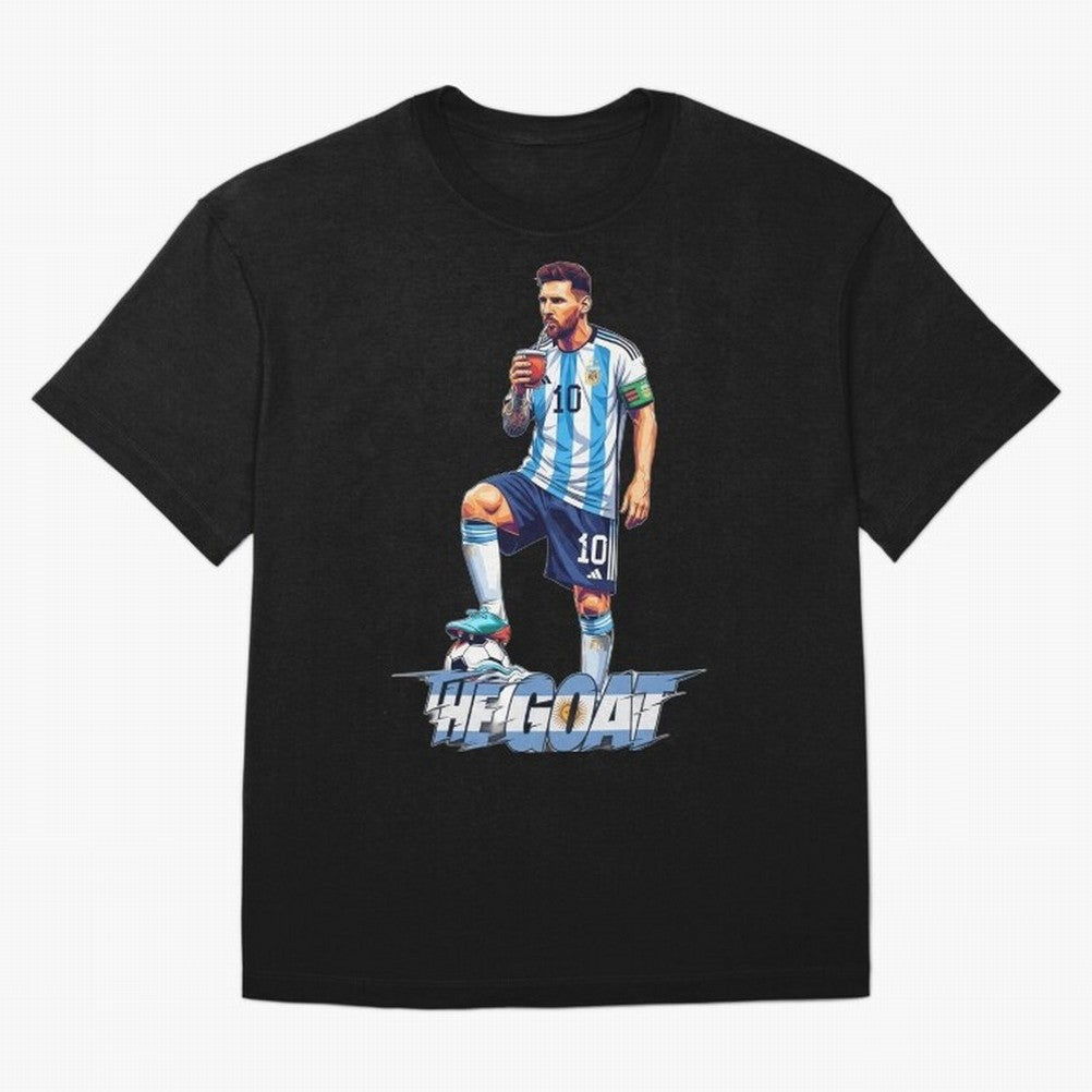 Messi Illustrated Style Drinking Mate ¨C Unique Design by The Goat Classic T-Shirt Relive the Noise and Pride of FIFA World Cup 2026 USA Canada Mexico Made for CR7, France Energy, Soccer Culture, Superstar Moments, National Team Dreams and