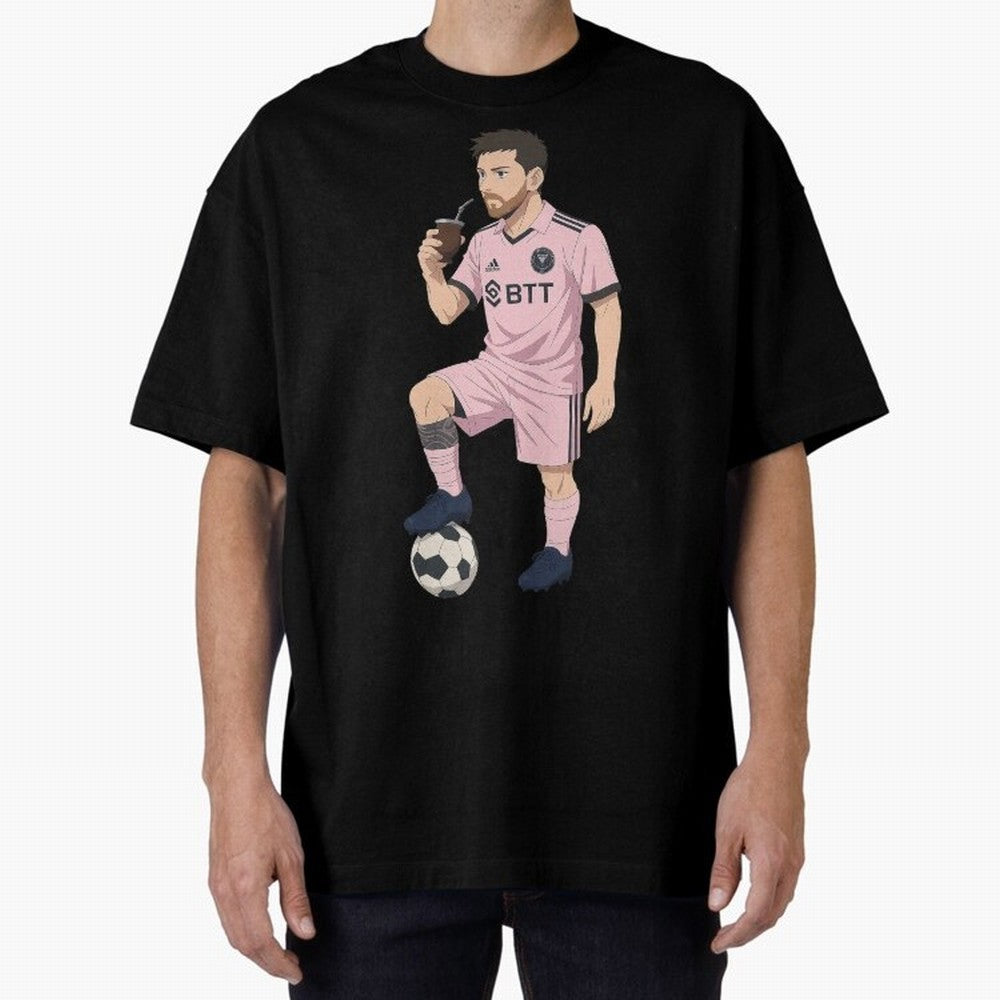 Lionel Messi Anime Style Drinking Mate - The Goat Inter Miami Classic T-Shirt Celebrate the Magic of FIFA World Cup 2026 with Mbappe and Neymar, France and Portugal Energy, Stadium Memories, Football Loyalty, International Chants and Championship