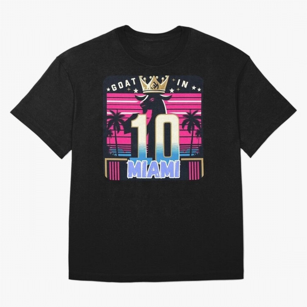 GOAT IN MIAMI | Messi Classic T-Shirt Celebrate Rivalries and Pride in FIFA World Cup 2026 Group Stage for Fans of Messi and Brazil, Bringing Football Passion, Legendary Performances, Festival Vibes and Supporter Community; Ideal for Fans Who