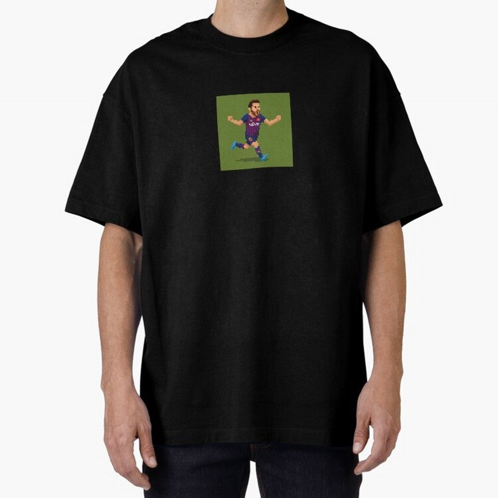 Lionel Messi Barcelona Pixel Art Tribute Classic T-Shirt Bring Trophy Dreams to Match Day Hype around FIFA World Cup 2026, Messi and Cristiano Ronaldo, France and Portugal, Vintage Soccer Flavor, Modern Football Stars, National Flags and Final