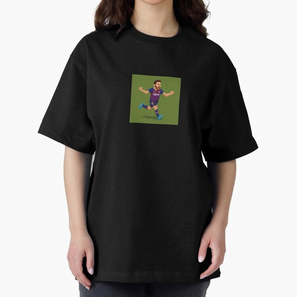 Lionel Messi Barcelona Pixel Art Tribute Classic T-Shirt Bring Trophy Dreams to Match Day Hype around FIFA World Cup 2026, Messi and Cristiano Ronaldo, France and Portugal, Vintage Soccer Flavor, Modern Football Stars, National Flags and Final