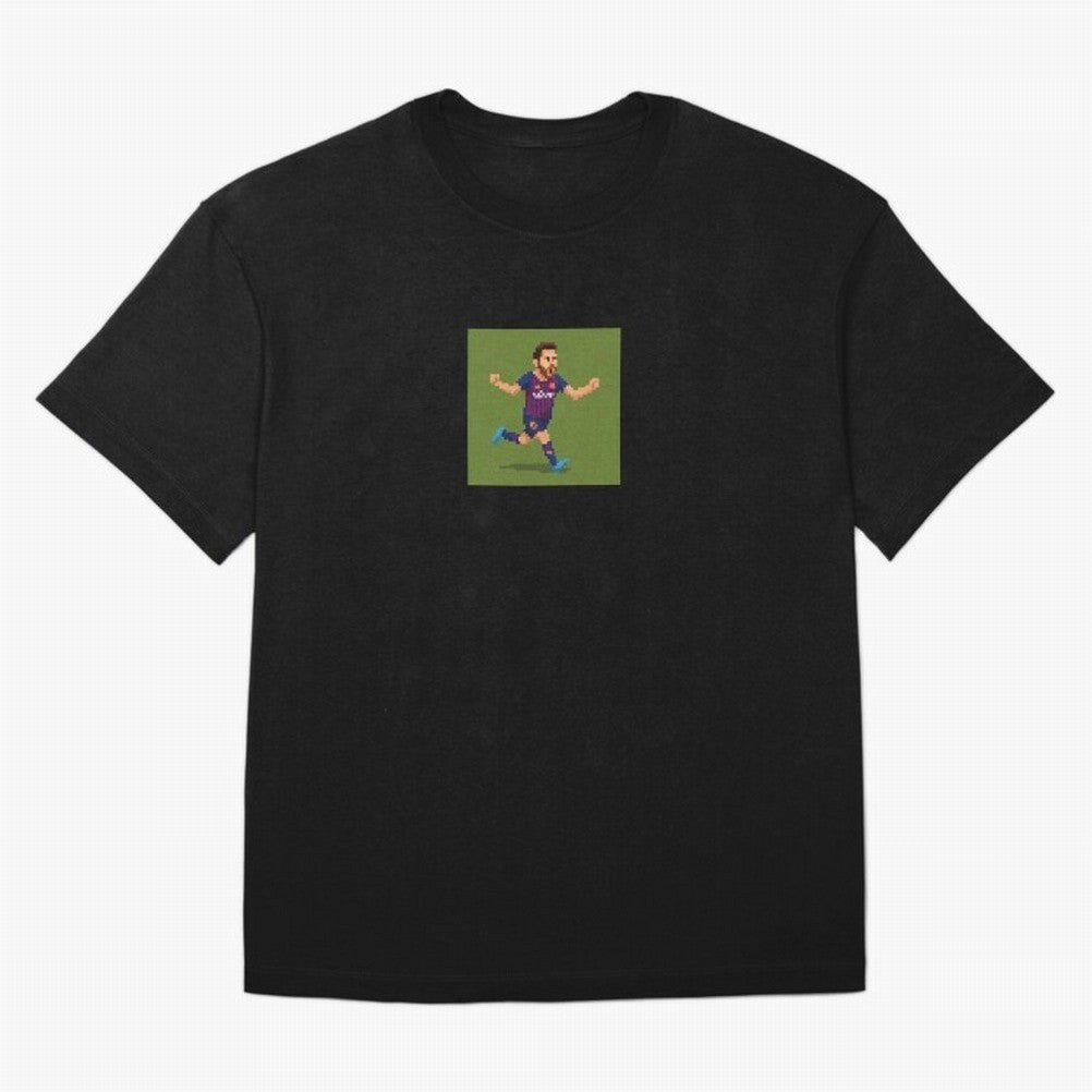 Lionel Messi Barcelona Pixel Art Tribute Classic T-Shirt Bring Trophy Dreams to Match Day Hype around FIFA World Cup 2026, Messi and Cristiano Ronaldo, France and Portugal, Vintage Soccer Flavor, Modern Football Stars, National Flags and Final