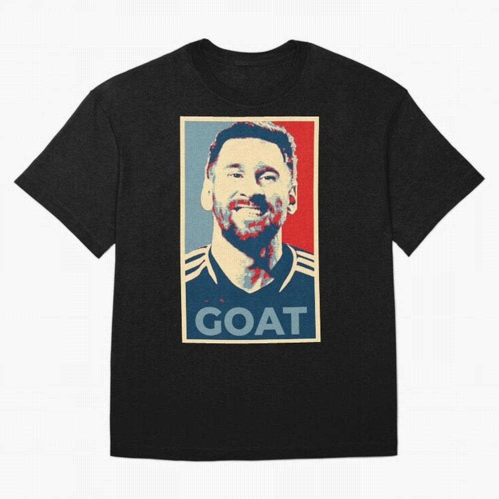 Messi - Hope Oversized T-Shirt Honor Global Football Passion for FIFA World Cup 2026 Group Stage, Celebrating Neymar, Haaland and Cristiano Ronaldo, Portugal, Global Supporter Spirit, Legendary Goals, National Colors and Tournament Celebration;