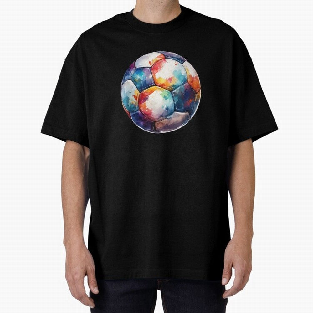 Football Soccer Ball Watercolor Illustration Drawing Classic T-Shirt Experience the Global Stage of FIFA World Cup 2026 USA Canada Mexico Spirit, Made for England, Mbappe, Football History, Final Match Energy, Crowd Noise and Once in a Lifetime
