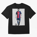 Lionel Messi Barcelona Illustration ¨C Iconic Football Artwork Classic T-Shirt Experience the Global Stage of Match Day Hype around FIFA World Cup 2026, Neymar, Haaland and Cristiano Ronaldo, Spain and Netherlands, Global Supporter Spirit,