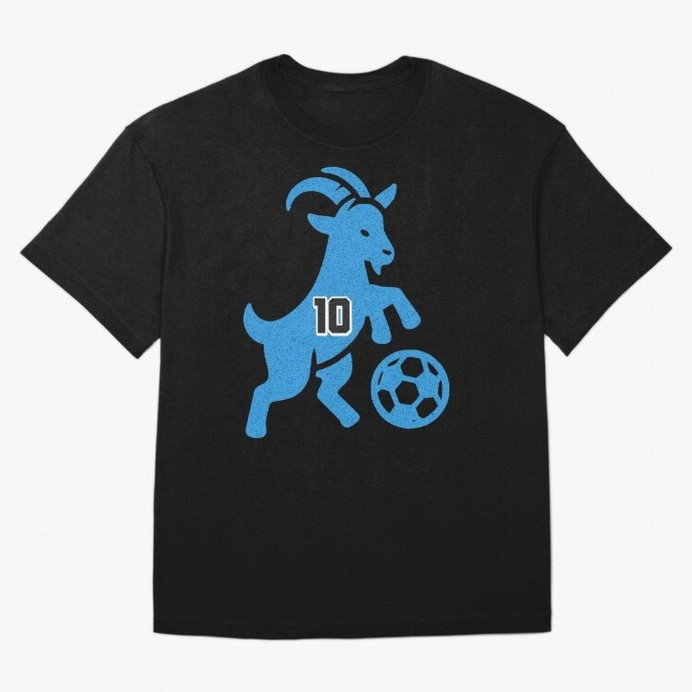 GOAT 10 Football Oversized T-Shirt Enjoy Global Football Passion for FIFA World Cup 2026 USA Canada Mexico, Capturing Messi and Cristiano Ronaldo, Argentina, Soccer Culture, Superstar Moments, National Team Dreams and Competitive Fire; Made for