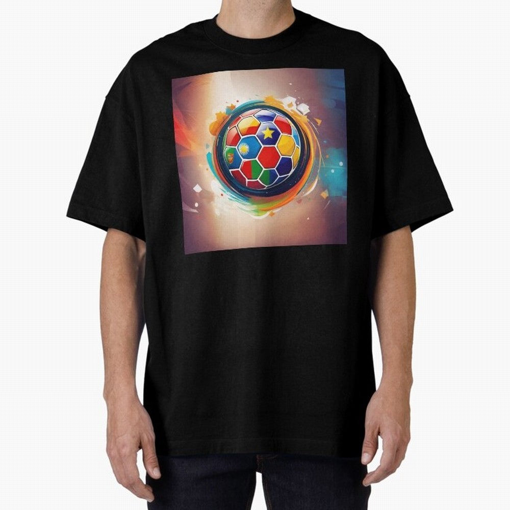 soccer 1 Oversized T-Shirt Remember FIFA World Cup 2026 Group Stage for Fans of Messi and Cristiano Ronaldo and England, France and Netherlands, Bringing Retro Football Energy, Iconic Rivalries, Trophy Chase Drama and Stadium Atmosphere; Perfect