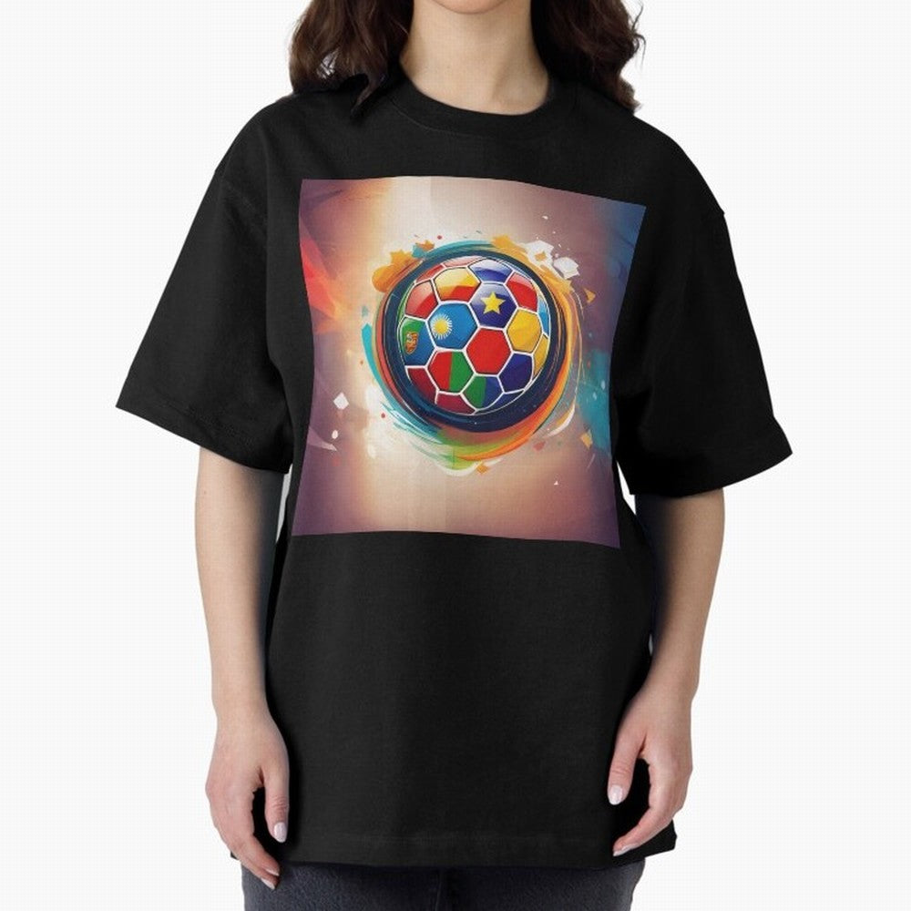 soccer 1 Oversized T-Shirt Remember FIFA World Cup 2026 Group Stage for Fans of Messi and Cristiano Ronaldo and England, France and Netherlands, Bringing Retro Football Energy, Iconic Rivalries, Trophy Chase Drama and Stadium Atmosphere; Perfect