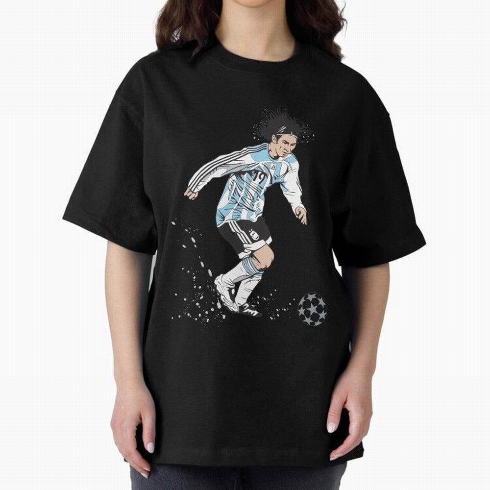 Lionel Messi runner Oversized T-Shirt Celebrate Every Goal in the FIFA World Cup 2026 Group Stage Journey through Neymar, Haaland and Cristiano Ronaldo Highlights, France and Portugal Pride, Football History, Final Match Energy, Crowd Noise and