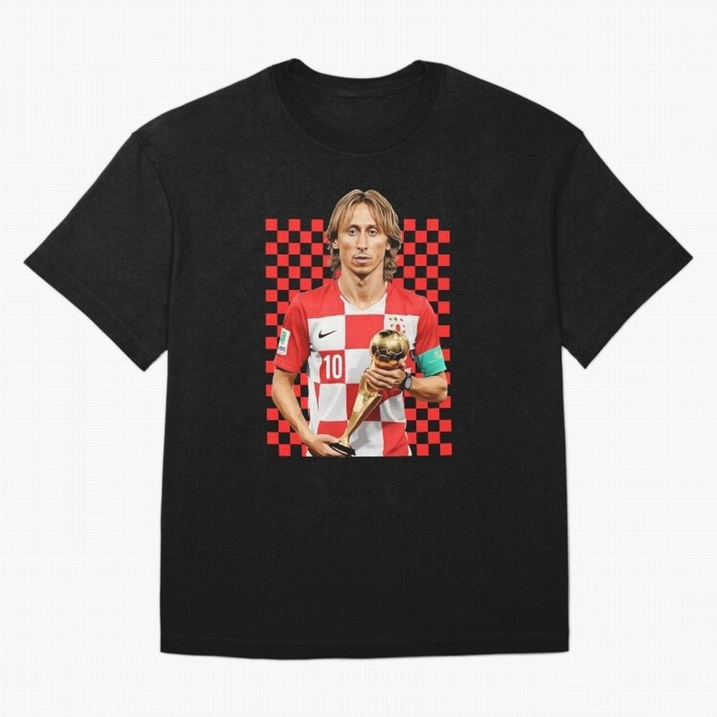 Luka Modric Ballon d'Or Graphic Essential T-Shirt Celebrate Global Football Passion for FIFA World Cup 2026, Driven by Messi, Neymar and Mbappe, Brazil, Soccer Culture, Superstar Moments, National Team Dreams and Competitive Fire; Perfect for