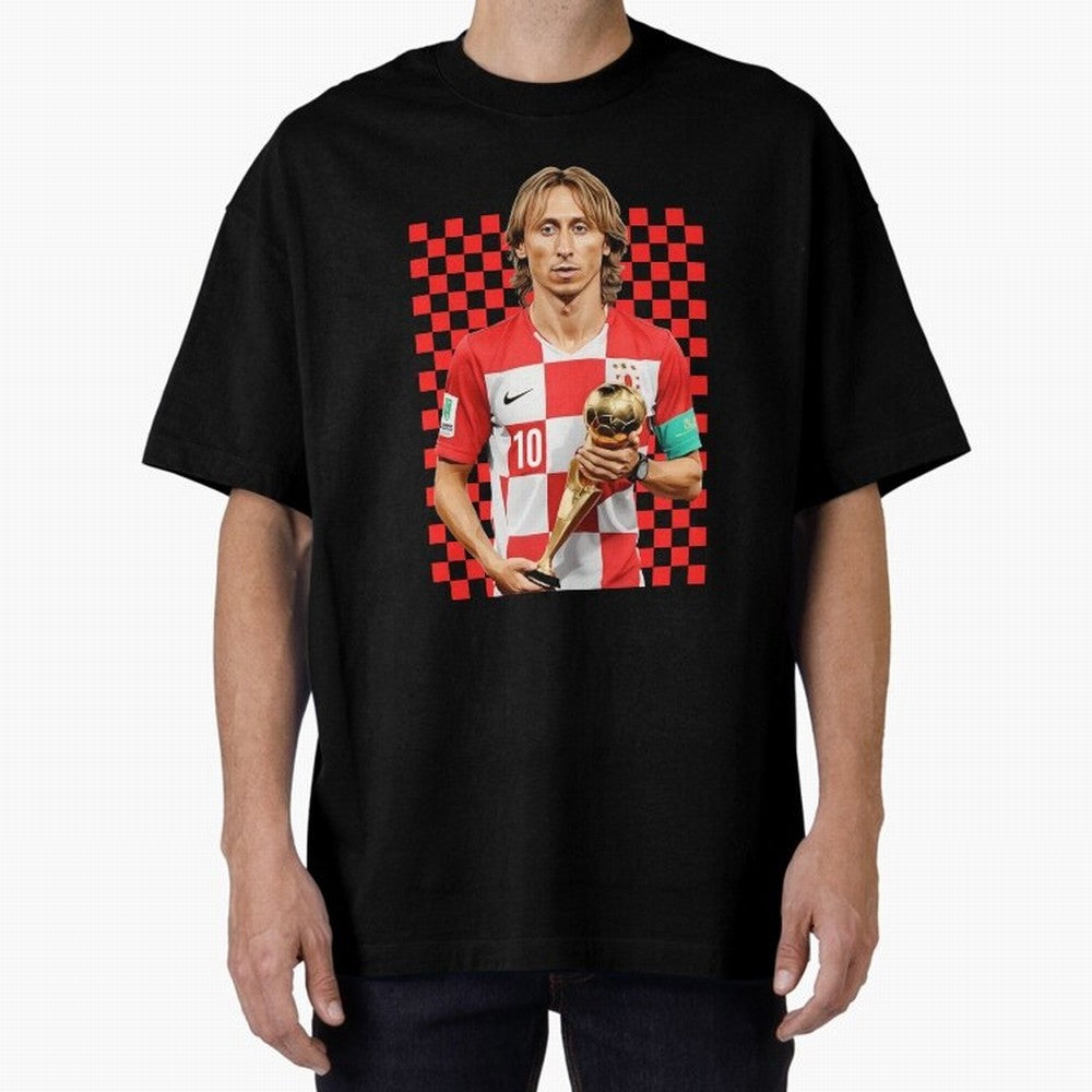 Luka Modric Ballon d'Or Graphic Essential T-Shirt Celebrate Global Football Passion for FIFA World Cup 2026, Driven by Messi, Neymar and Mbappe, Brazil, Soccer Culture, Superstar Moments, National Team Dreams and Competitive Fire; Perfect for