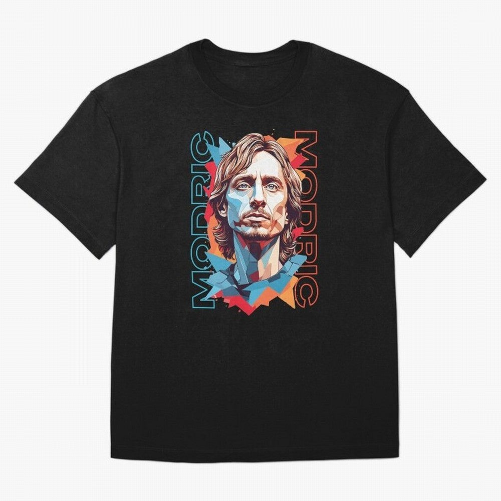 Luka Modric - Digital Art Essential T-Shirt Celebrate Golden Goal Energy in FIFA World Cup 2026 USA Canada Mexico for Fans of Messi and Cristiano Ronaldo and England, France and Netherlands, Bringing Retro Football Energy, Iconic Rivalries, Trophy