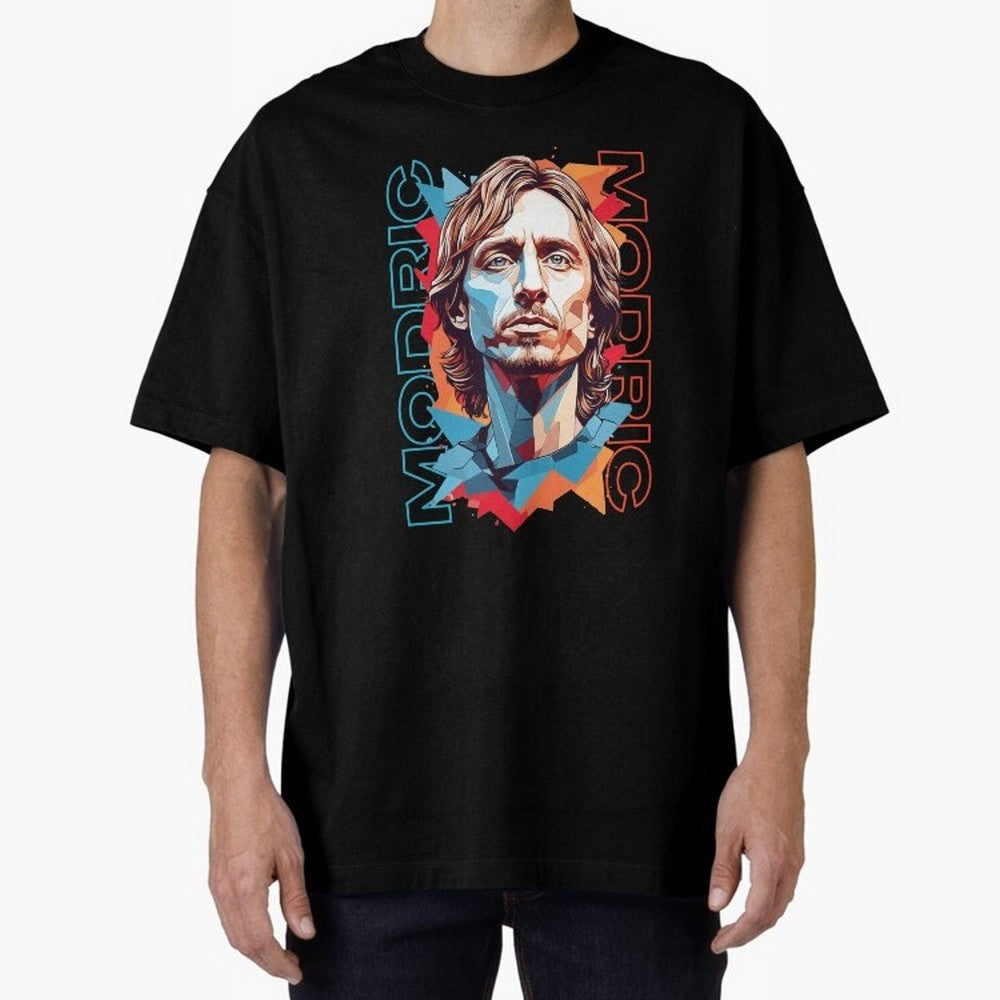 Luka Modric - Digital Art Essential T-Shirt Celebrate Golden Goal Energy in FIFA World Cup 2026 USA Canada Mexico for Fans of Messi and Cristiano Ronaldo and England, France and Netherlands, Bringing Retro Football Energy, Iconic Rivalries, Trophy