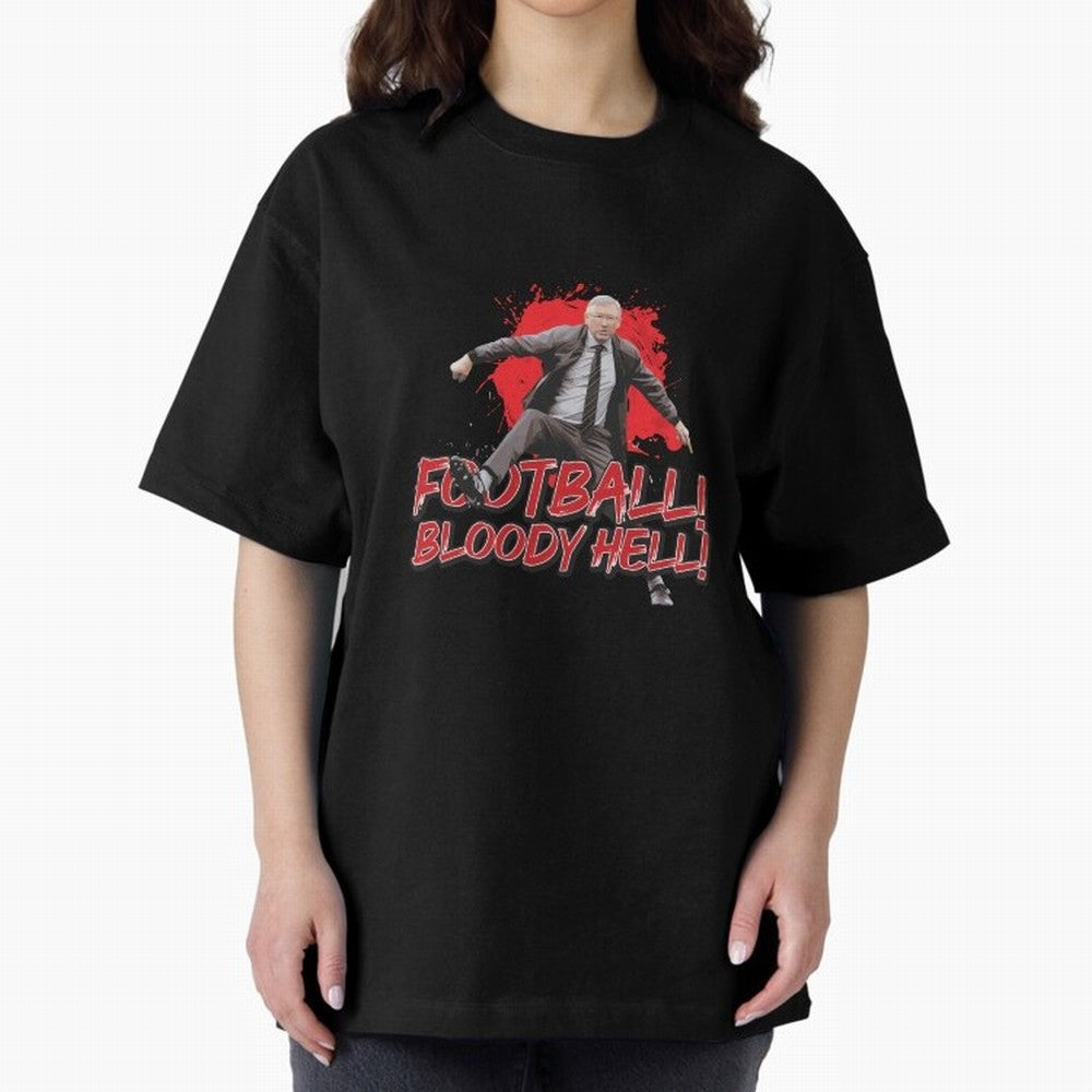 Sir Alex Ferguson - FOOTBALL BLOODY HELL! Essential T-Shirt Follow the Road to FIFA World Cup 2026 Spirit, Inspired by Argentina, France and Brazil, Neymar, Haaland and Cristiano Ronaldo, Football Passion, Legendary Performances, Festival Vibes and