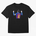 Lionel Messi vector art Oversized T-Shirt Cheer through Every Moment of the FIFA World Cup 2026 Group Stage Journey through Cristiano Ronaldo, Haaland and CR7 Highlights, Portugal, Spain and Germany Pride, Sports Nostalgia, International