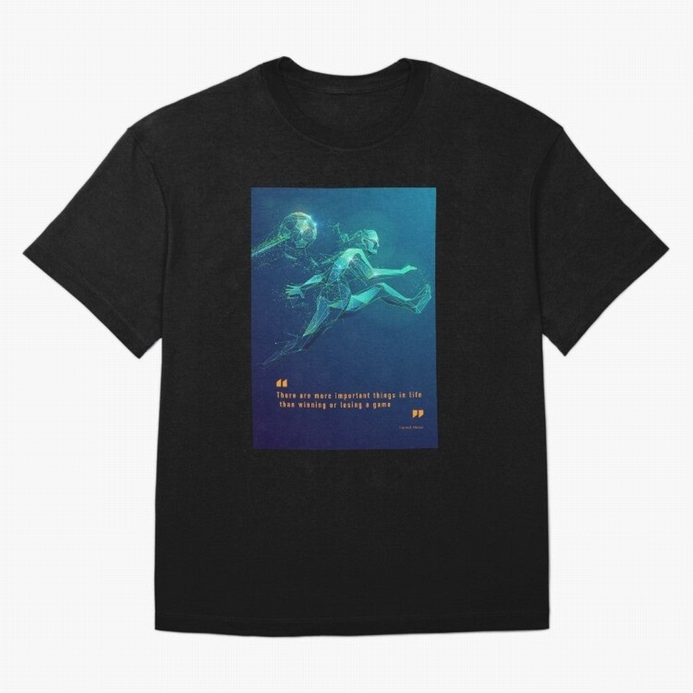 soccer football graphic Lionel Messi quotes Oversized T-Shirt Bring International Match Energy to FIFA World Cup 2026 Group Stage Spirit, Celebrating Argentina and Brazil, Haaland, Sports Nostalgia, International Competition, Famous Players and