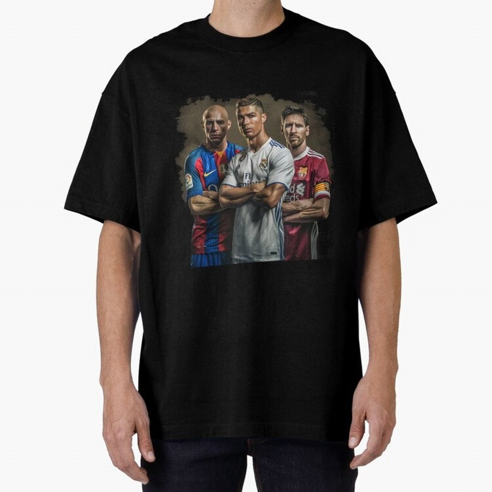 Footballs Greatest Top 3 Classic T-Shirt Share Match Day Hype around FIFA World Cup 2026 USA Canada Mexico, Cristiano Ronaldo, Germany, Championship Spirit, Famous Goals, Roaring Crowds and International Football Unity; Made for Collectors Who