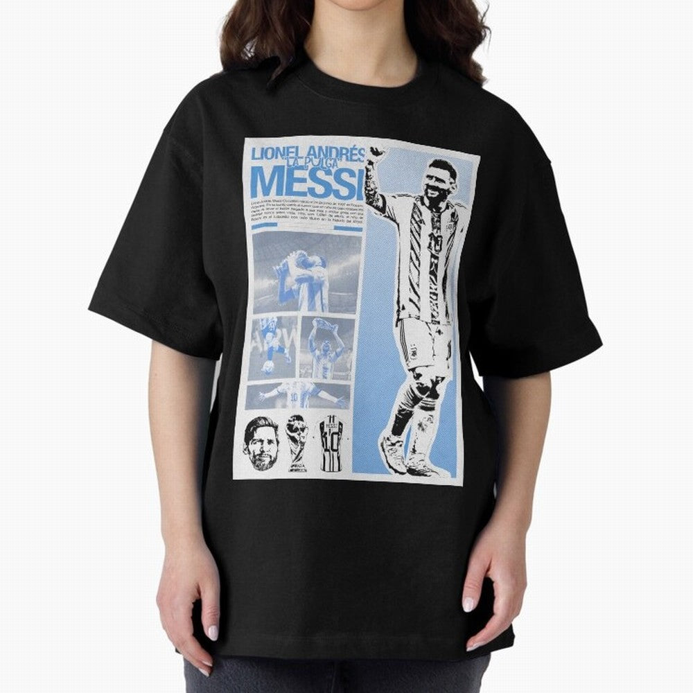The Flea Lionel Messi Oversized T-Shirt Celebrate National Team Dreams in Global Football Passion for FIFA World Cup 2026 Group Stage, Built around Neymar, England, France and Netherlands, Global Supporter Spirit, Legendary Goals, National Colors