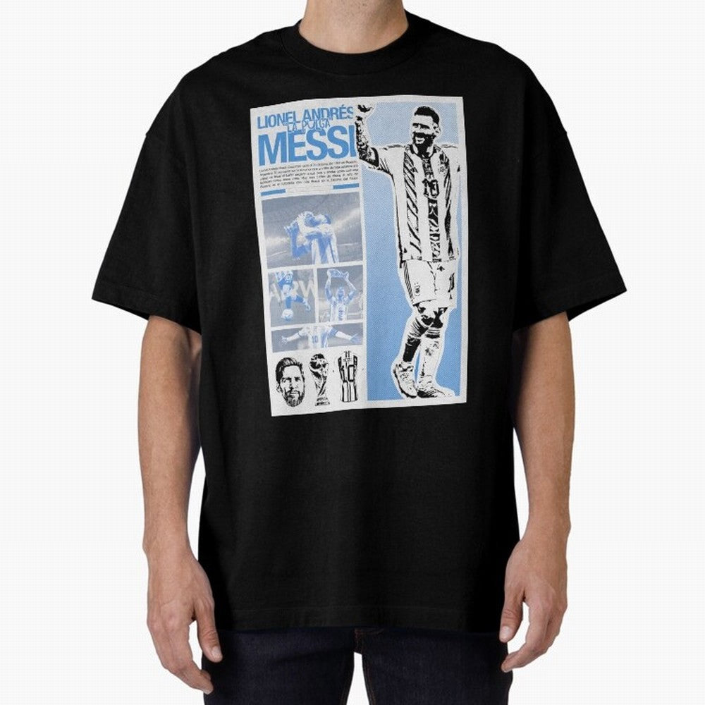 The Flea Lionel Messi Oversized T-Shirt Celebrate National Team Dreams in Global Football Passion for FIFA World Cup 2026 Group Stage, Built around Neymar, England, France and Netherlands, Global Supporter Spirit, Legendary Goals, National Colors