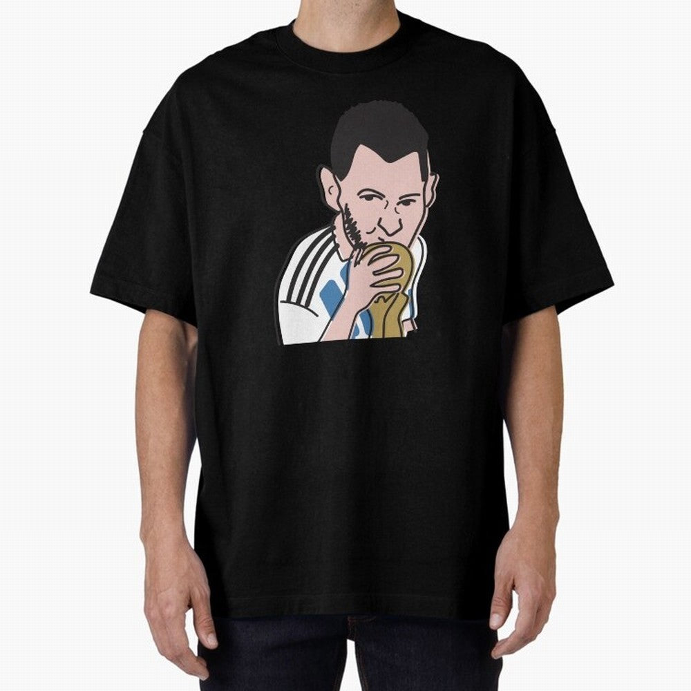 Lionel Messi in Weirdtual Reality Oversized T-Shirt Turn Every Weekend Toward FIFA World Cup 2026 Group Stage Filled with CR7, Portugal, Spain and Germany Energy, Champion Mindset, Group Stage Buzz, Knockout Tension and Passionate Fan Culture;
