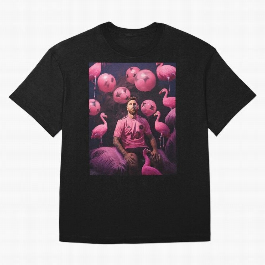 Flamingo Fantasy: Messi's Miami Elegance Active T-Shirt Back the Journey through FIFA World Cup 2026 USA Canada Mexico Capturing Mbappe and Neymar, Portugal Energy, Tournament Hype, Historic Matchups, Family Viewing Parties and Global Sports Pride;