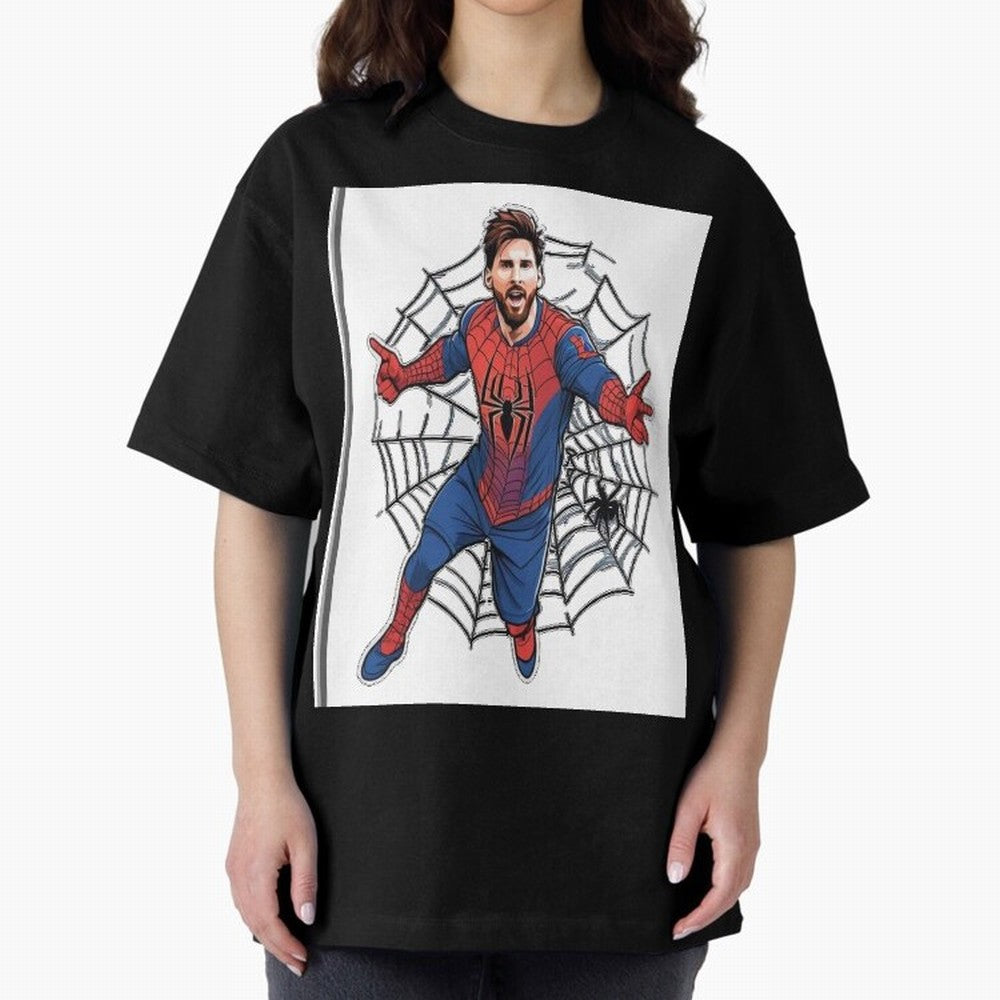 Lionel Messi Spider Oversized T-Shirt Embrace FIFA World Cup 2026 Group Stage for Fans of Neymar and Portugal, Spain and Germany, Bringing Goal Celebration Energy, Supporter Heritage, Football Icons and Worldwide Tournament Joy; Perfect for People