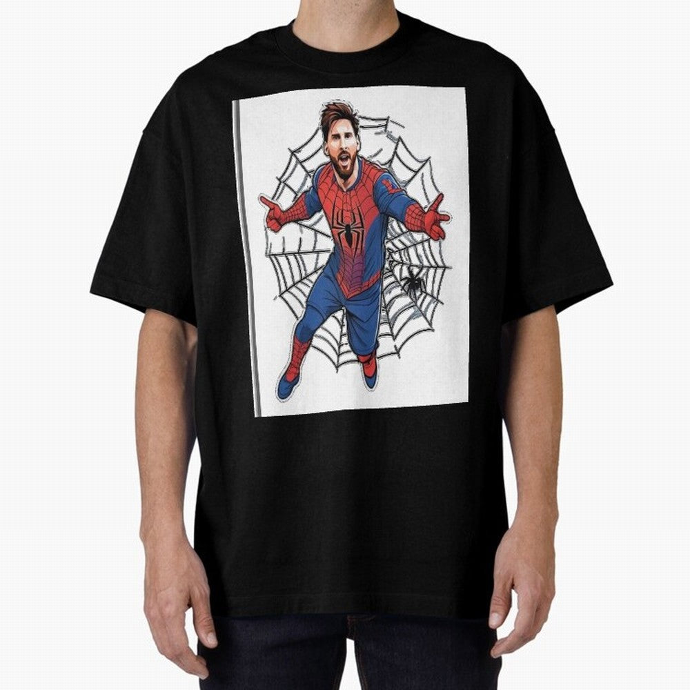 Lionel Messi Spider Oversized T-Shirt Embrace FIFA World Cup 2026 Group Stage for Fans of Neymar and Portugal, Spain and Germany, Bringing Goal Celebration Energy, Supporter Heritage, Football Icons and Worldwide Tournament Joy; Perfect for People