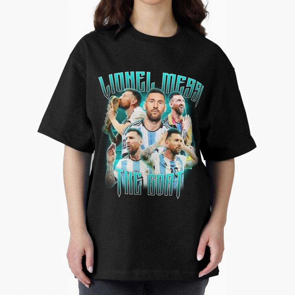 Lionel Messi Vintage Style Tee, Bootleg Tee, Bootleg T Shirt, Rap Tee Classic T-Shirt Celebrate the Magic of the FIFA World Cup 2026 USA Canada Mexico Journey through Mbappe and Neymar Highlights, France and Portugal Pride, Football Passion,