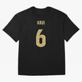 Xavi 6 Barcelona Oversized T-Shirt Honor Football Greatness during Global Football Passion for FIFA World Cup 2026, Inspired by Messi, Neymar and Mbappe, Argentina and Brazil, Championship Spirit, Famous Goals, Roaring Crowds and International