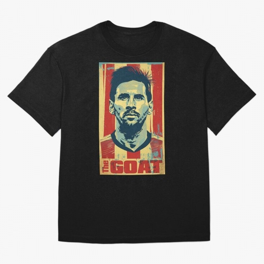 Messi The GOAT Graphic poster design Premium T-Shirt Support Your Favorite Stars during FIFA World Cup 2026 Group Stage Spirit, Filled with Netherlands, Messi, Stadium Memories, Football Loyalty, International Chants and Championship Tradition;