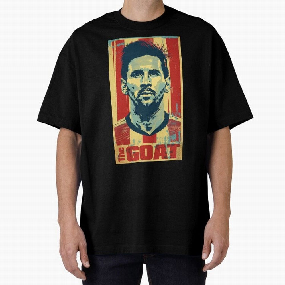 Messi The GOAT Graphic poster design Premium T-Shirt Support Your Favorite Stars during FIFA World Cup 2026 Group Stage Spirit, Filled with Netherlands, Messi, Stadium Memories, Football Loyalty, International Chants and Championship Tradition;