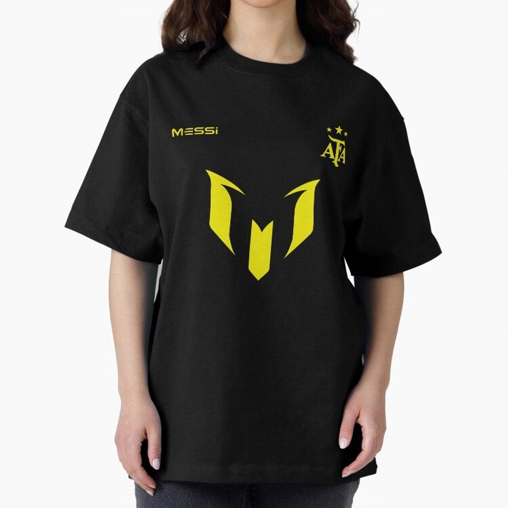 Lionel Messi logo - Argentina world champion Premium T-Shirt Experience FIFA World Cup 2026 Group Stage Centered on Cristiano Ronaldo, Brazil, Portugal and Argentina Energy, Match Day Excitement, Supporter Culture, Golden Goals and Global Football