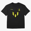 Lionel Messi logo - Argentina world champion Premium T-Shirt Experience FIFA World Cup 2026 Group Stage Centered on Cristiano Ronaldo, Brazil, Portugal and Argentina Energy, Match Day Excitement, Supporter Culture, Golden Goals and Global Football