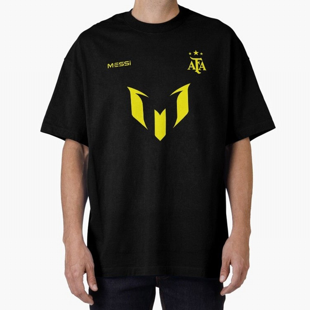 Lionel Messi logo - Argentina world champion Premium T-Shirt Experience FIFA World Cup 2026 Group Stage Centered on Cristiano Ronaldo, Brazil, Portugal and Argentina Energy, Match Day Excitement, Supporter Culture, Golden Goals and Global Football