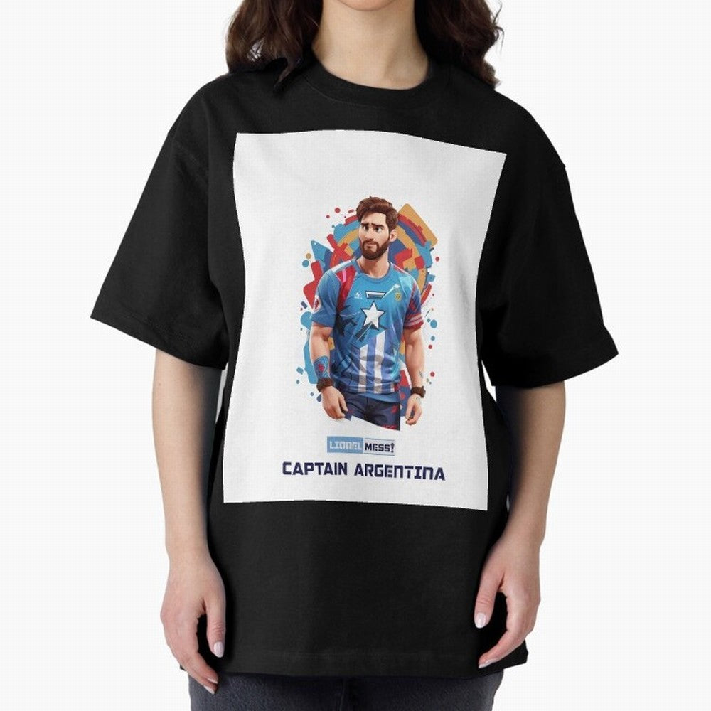 Lionel Messi Captain Argentina Graphic T-Shirt Follow Every Goal of Match Day Hype around FIFA World Cup 2026 Group Stage, Mbappe and Neymar, Portugal, Football History, Final Match Energy, Crowd Noise and Once in a Lifetime Moments; Ideal for