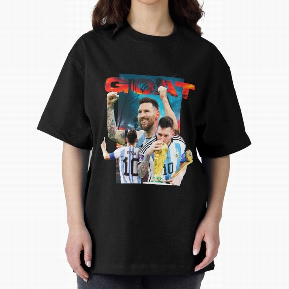 Messi GOAT Premium T-Shirt Turn Up for Match Day Hype around FIFA World Cup 2026, CR7, Argentina, France and Brazil, Fan Favorite Moments, National Team Passion, Big Match Drama and Soccer History; Ideal for Football Dads, Football Moms, Friends,