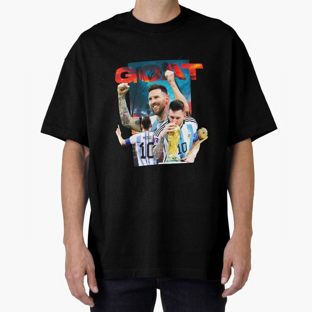 Messi GOAT Premium T-Shirt Turn Up for Match Day Hype around FIFA World Cup 2026, CR7, Argentina, France and Brazil, Fan Favorite Moments, National Team Passion, Big Match Drama and Soccer History; Ideal for Football Dads, Football Moms, Friends,
