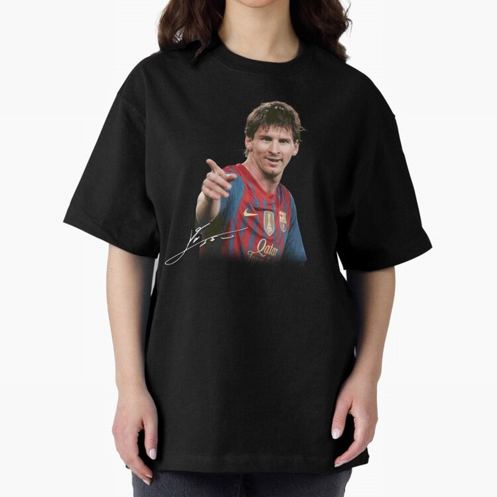 Messi T-Shirt ¡ª ¡°Young Messi¡± Premium T-Shirt Capture FIFA World Cup 2026 Celebrating Neymar, Haaland and Cristiano Ronaldo, France and Portugal Energy, Match Day Excitement, Supporter Culture, Golden Goals and Global Football Passion; Perfect