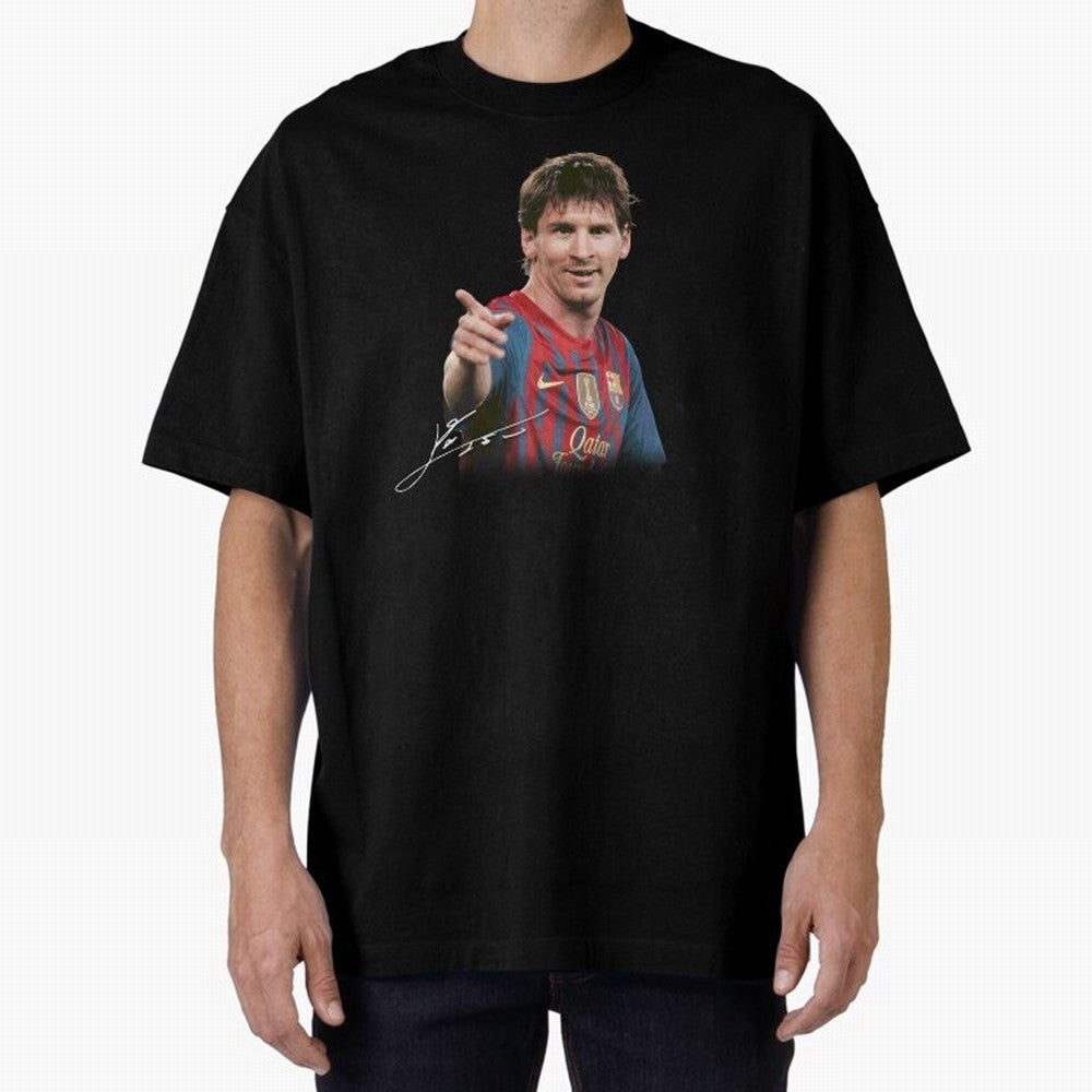 Messi T-Shirt ¡ª ¡°Young Messi¡± Premium T-Shirt Capture FIFA World Cup 2026 Celebrating Neymar, Haaland and Cristiano Ronaldo, France and Portugal Energy, Match Day Excitement, Supporter Culture, Golden Goals and Global Football Passion; Perfect