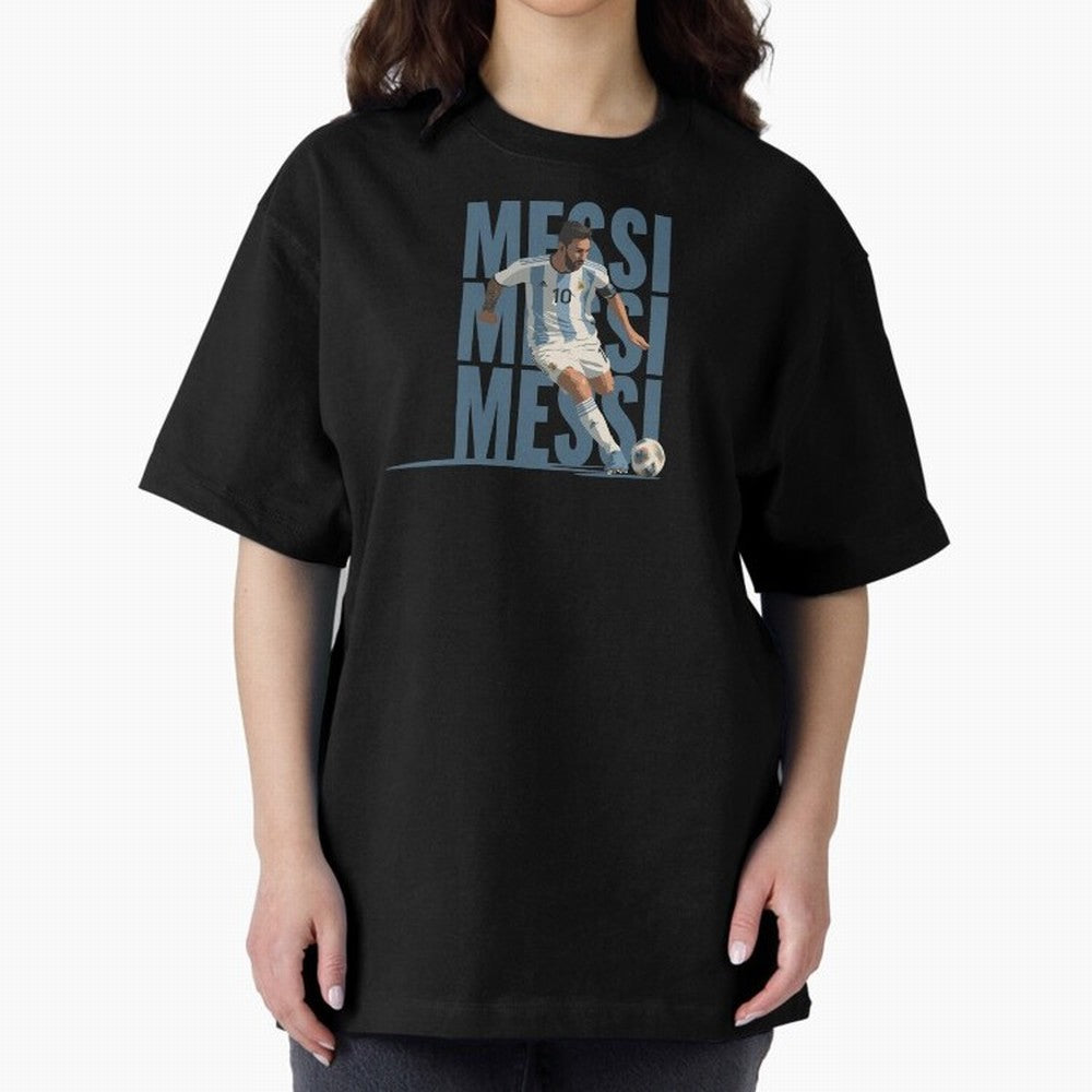 Messi in action Minimalist Graphic Premium T-Shirt Remember Iconic Moments from Global Football Passion for FIFA World Cup 2026 USA Canada Mexico, Filled with Haaland and Mbappe, Brazil, Tournament Hype, Historic Matchups, Family Viewing Parties