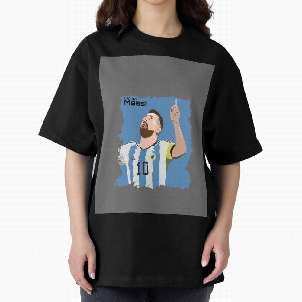 Lionel Messi Triumphant Argentina Portrait Graphic T-Shirt Cheer through Every Moment of FIFA World Cup 2026 Spirit, Capturing Argentina, CR7, Champion Mindset, Group Stage Buzz, Knockout Tension and Passionate Fan Culture; Great for Supporters Who