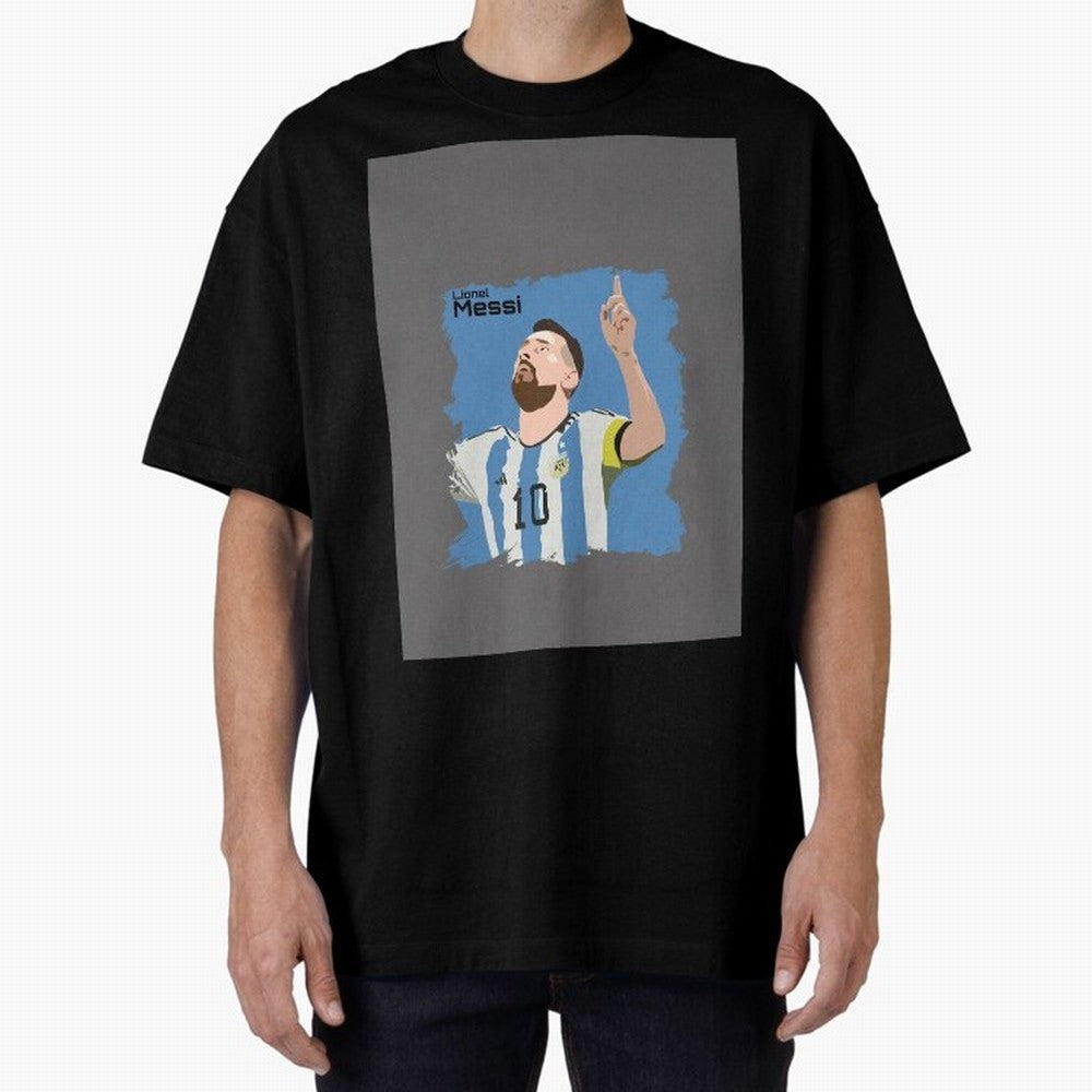 Lionel Messi Triumphant Argentina Portrait Graphic T-Shirt Cheer through Every Moment of FIFA World Cup 2026 Spirit, Capturing Argentina, CR7, Champion Mindset, Group Stage Buzz, Knockout Tension and Passionate Fan Culture; Great for Supporters Who
