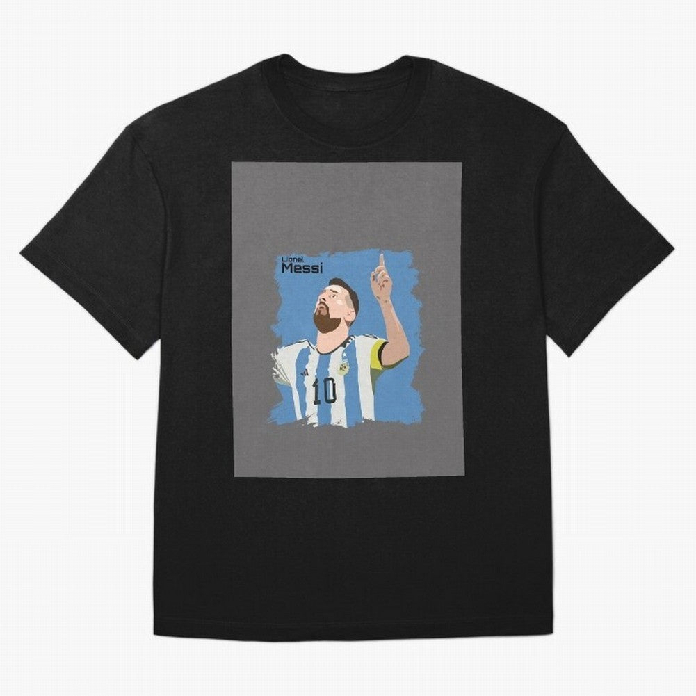 Lionel Messi Triumphant Argentina Portrait Graphic T-Shirt Cheer through Every Moment of FIFA World Cup 2026 Spirit, Capturing Argentina, CR7, Champion Mindset, Group Stage Buzz, Knockout Tension and Passionate Fan Culture; Great for Supporters Who